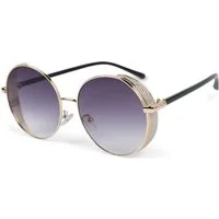 styleBREAKER Sonnenbrille Runde Sonnenbrille mit Glitzer Side Shield (1-St) Gradient