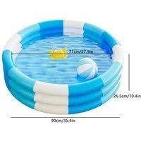Blusmart Planschbecken Aufblasbares Kinderschwimmbecken, (Mit Fußpumpe, Geeignet für den Innen- und Außenbereich), Mädchen Junge Garten Hinterhof