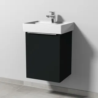 Sanipa 3way Waschtischunterbau zu Villeroy & Boch Collaro Waschtisch mit 1 Tür, Vulkan-Matt UP8301V
