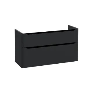 VitrA New Integra Round Waschtischunterschrank mit 2 Vollauszügen 117 x 45 x 65 cm Matt,70034 70034