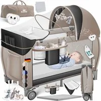 KIDIZ Baby-Reisebett, Babybett Kombi Set mit Matratze & Wickelauflage ab Geburt bis 15 kg
