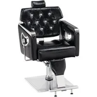 Barberpub Stuhl Barberpub Friseurstuhl mit Hydraulikpumpe Kunstleder, 8132, mit Kopfstütz, Höhenverstellbar, Kippbar