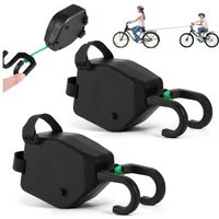 BlingBin Abschleppseil Fahrrad Abschleppseil Kinder, Elastisches 2.5M Fahrrad Traktionsseil (2er Set, 2-tlg., 7,3*20,6*10cm, 0-2,5m), Universell Fahrrad Seil Einziehbar, Tragfähigkeit 500 lb, für MTB
