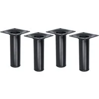 MS Beschläge Möbelfuß 4er Set Möbelstempel Schwarz ø 30mm Möbelbeine, (4-St)