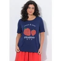 Ulla Popken T-Shirt T-Shirt Erdbeeren Classic Rundhals Halbarm