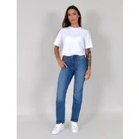 ESRA Straight-Jeans Damen Stretch-Jeans Premium Baumwolle Jeanshose Damen Straight Fit G14 Straight Jeans Damen High Waist Stretch Jeans Damen Regular Hose