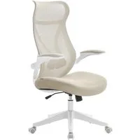 SONGMICS Bürostuhl, Schreibtischstuhl, ergonomische Rückenlehne, hochklappbare Armlehnen