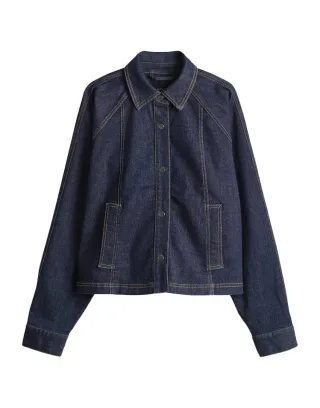 Opus - Jeansjacke aus BCI Cotton Mix - Jovena blau - Gr. - 36