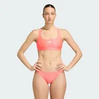 adidas Performance Bustier-Bikini 3-STREIFEN BIKINI V-FÖRMIGER RÜCKENAUSSCHNITT (1-St)
