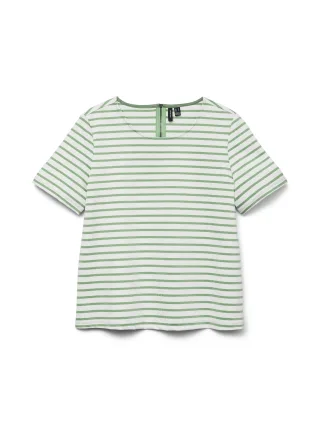 VERO MODA - VMABBY SS ZIP TOP JRS NOOS Snow White - Gr. - XS