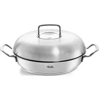 Fissler Servierpfanne ORIGINAL-PROFI COLLECTION® Bräter mit Deckel, Ø 24 cm, Edelstahl 18/10 (2-tlg), mit breitem Schüttrand, Kaltmetallgriffen. Made in Germany