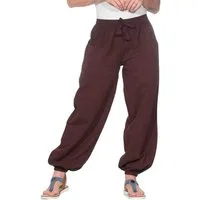 KUNST UND MAGIE Haremshose KUNST&MAGIE Damen Yoga/Pumphose Pluderhose unifarben Baumwolle lang