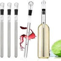 FELIXLEO Outdoor-Flaschenkühler Weinkühler Edelstahl 4er Set mit Belüfter & Dekantierer für Weißwein