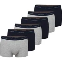 CECEBA Boxershorts CECEBA Herren Pants blau uni 6er Pack (6-St)