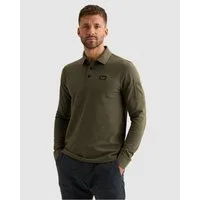 PME LEGEND Langarm-Poloshirt mit Logo Stickerei