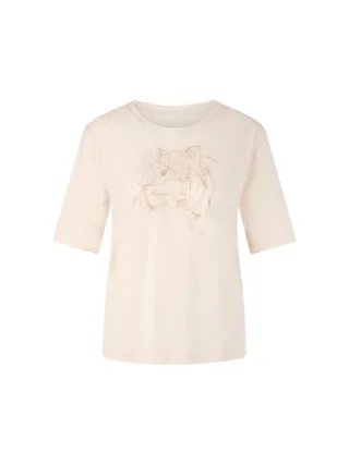 Marc Cain Sports - Baumwollshirt mit Strickerei magnolia - Gr. - 36