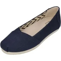 TOMS ALPARGATA BALLET Ballerina Navy Heritage Canvas