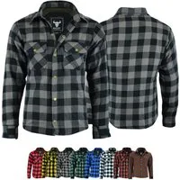 German Wear Motorradjacke BLD1201-BIG-XXL BIGXXL Herren Motorradhemd Lumberjack Holzfäller Hemd mit Protektoren