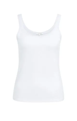 Yaya - Basic-Top in Rippstruktur weiß - Gr. - S