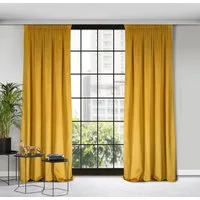 Design91 Vorhang Samtvorhänge 140x270 cm 135x300 cm (1 St), Kräuselband, blickdicht, Samt, Wohnzimmer Tunnelzug
