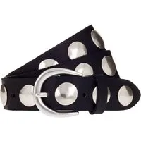b.belt Ledergürtel Silver Leather Belt