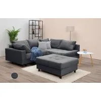 COLLECTION AB Ecksofa Toni L-Form, B: 215 cm, Set: Sofa & Hocker, 2 Zierkissen, Federkern