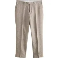 Next Anzughose Slim Fit Leinenanzughose mit Streifen, Regular (1-tlg)