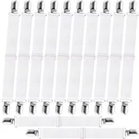 FELIXLEO Spannbettlaken 12er Pack verstellbare Bettlakenspanner elastische Lakenspanner, (1 Stück)