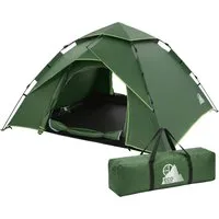 ECD Germany Kuppelzelt Pop-Up Zelt für 3-4 Personen Campingzelt Outdoor 2 Türen Familienzelt, Personen: 4, Wurfzelt leicht doppelwandig wasserdicht & winddicht mit Tragetasche