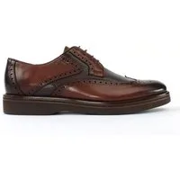 Celal Gültekin Brogue Schnürschuhe Glattleder Plateau Perforierung Business Herren Schnürschuh Glattleder, Brogue-Perforierung, Plateau-EVA-Sohle, Braun, 40