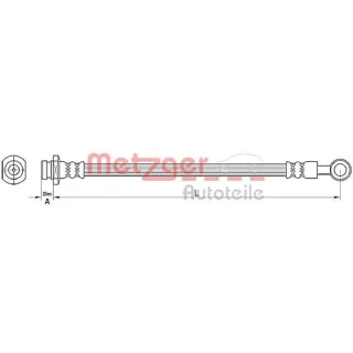 Metzger Bremsschlauch vorne Spark