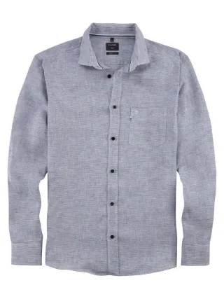 OLYMP - Regular Fit: Freizeithemd blau - Gr. - XL