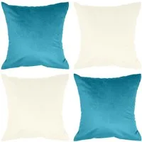 Amilian Kissenbezüge - 4er Set Kissenbezug - Zierkissenbezüge - Kissenhüllen, (4 Stück), 40x40 cm, Kissenhülle für Kissen, Zierkissen, Sofakissen, Dekokissen