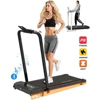 kehot Laufband Leises Laufband für Zuhause mit Steigung (Mit Toolkit, Schmiermittel, bis 6% Steigung), Klappbares Laufband bis12 km/h mit APP Walking Jogging Pad