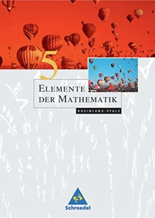 Elemente der Mathematik SI - Ausgabe 2005 für Rheinland-Pfalz: Schülerband 5 [Gebundene Ausgabe] [2005] Griesel Heinz Postel Helmut Suhr Friedrich