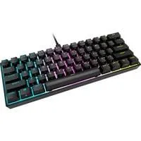 K65 RGB MINI, Gaming-Tastatur schwarz, DE-Layout, Cherry MX RGB Speed Silver