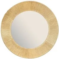 Atmosphera Créateur d'intérieur Wandspiegel Spiegel mit goldenem Metallrahmen MILDA, rund, Ø 90 cm