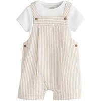 Next Body & Hose Baby Latzhose aus Webmaterial und Bodysuit im Set (2-tlg)