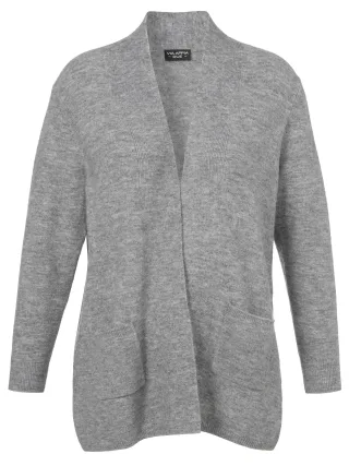 VIA APPIA DUE - Jacke offen 1/1 Arm Taschen grau melange - Gr. - 48