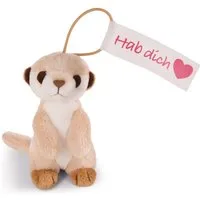 Nici Kuscheltier Plüschanhänger Erdmännchen (11cm) "Hab dich lieb"