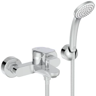 Ideal Standard Badearmatur Aufputz Ceralife O mit Handbrause-Set Chrom, BE115AA BE115AA