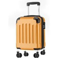 YONSLY Handgepäckkoffer Kabinenkoffer Reisekoffer Trolley mit abnehmbaren Rollrädern, 4 Rollen, ABS-Hartschale mit Zahlenschloss und ergonomischem Gummigriff
