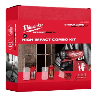 Milwaukee SHOCKWAVE™ Zubehör Set - Multimaterialbohrer - Metallbohrer - Bit - Steckschlüssel HEX Set 32-teilig - 4932499995