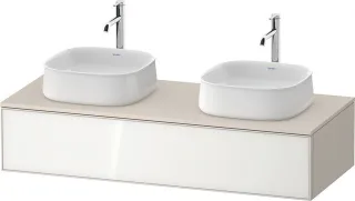 Duravit Zencha Konsolenwaschtischunterbau wandhängend Weiß & Taupe n/a & Supermatt 1300x550x281 mm - ZE4813B64830000