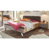 Möbel Akut Bettanlage Bettanlage MONACO 180x200 cm basaltgrau und Wildeiche