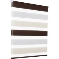 Doppelrollo ohne Bohren 130cm/150cm/230cm, OUBO, freihängend, verspannt, Klemmfix, Klemmträger, Für Fenster und Tür mit Klemmträger lichtdurchlässig verdunkelnd