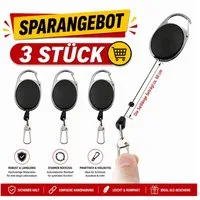 Ware aus aller Welt Schlüsselanhänger Set 3er Set Ausziehbare Schlüsselanhänger mit Karabiner 60 cm (3-tlg)
