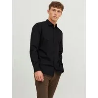 Jack & Jones Langarmhemd JJJOE SHIRT LS PLAIN Materialmix, slim fit