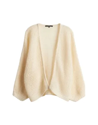 someday - Cardigan aus weichem Alpaka Mix - Tulea beige/gelb - Gr. - 40