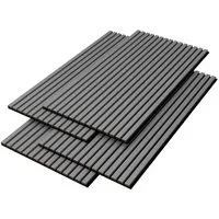 neu.holz 3D Wandpaneel, (Set, 4-tlg) »Vang« Akustik Wandpaneel im 4er Set Eiche, grau